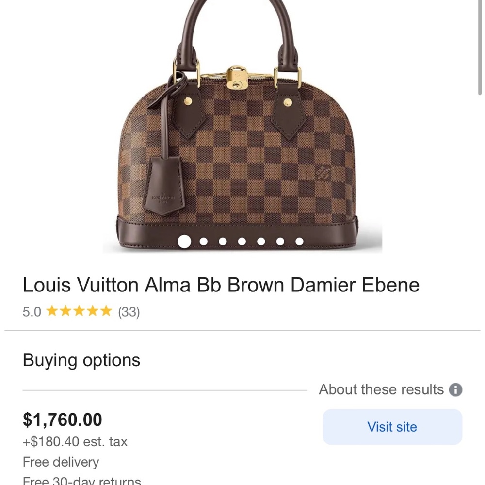 Alma BB Louis Vuitton Handbag